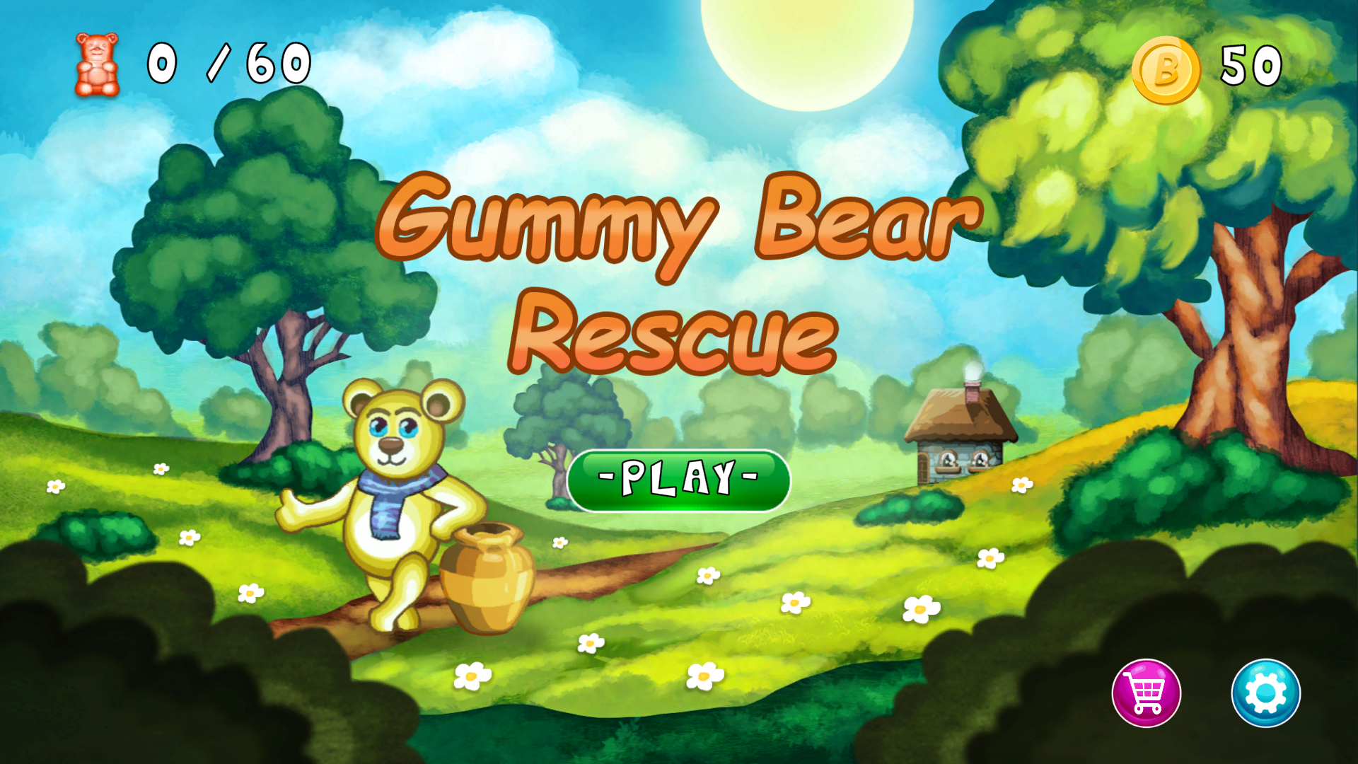 Gummy Bear Rescue - Main Menu